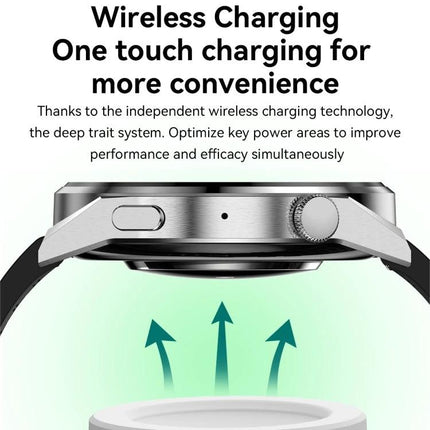 Daily Activity Tracker Watch for Everyday Health Monitoring showing wireless charging feature with watch on charging pad
