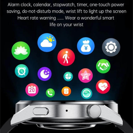 Daily Activity Tracker Watch for Everyday Health Monitoring - sleek silver smartwatch side view with colorful health and activity app icons
