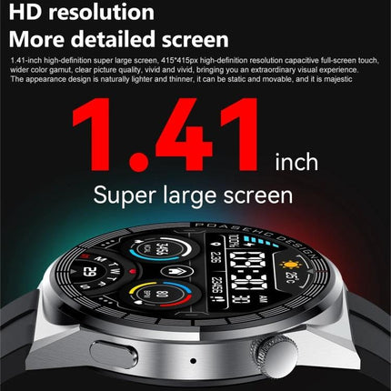 Daily Activity Tracker Watch for Everyday Health Monitoring — 1.41-inch HD super large screen smartwatch showing steps, heart rate, and notifications