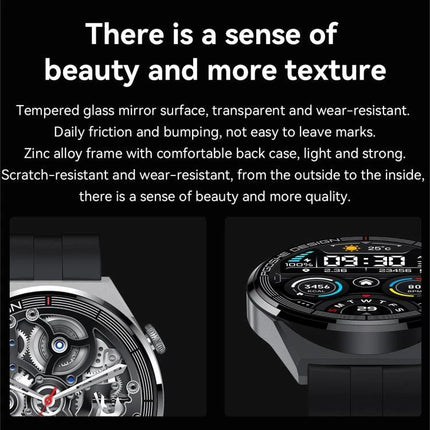Daily Activity Tracker Watch for Everyday Health Monitoring - sleek tempered glass face, zinc alloy frame, step and heart-rate display