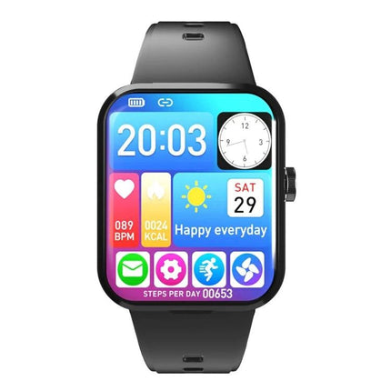 Wearable Bracelet for Daily Health and Communication Needs showing heart rate, steps, notifications and Bluetooth on a color display