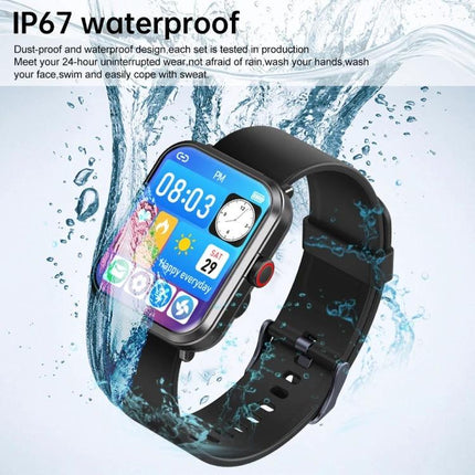 Wearable Bracelet for Daily Health and Communication Needs showing waterproof smartwatch with heart rate and Bluetooth features