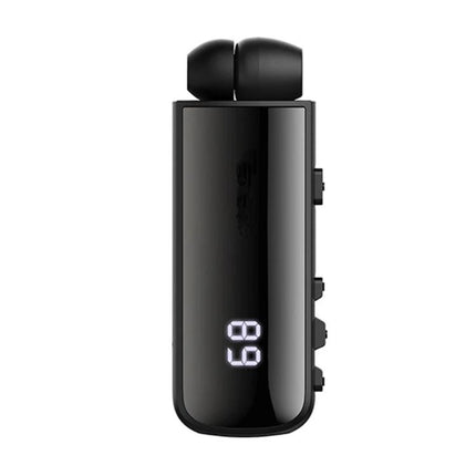 Fineblue Waterproof Bluetooth Lavalier Earpiece For Commuting black waterproof lavalier headset with LED battery display
