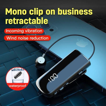 Fineblue Waterproof Bluetooth Lavalier Earpiece For Commuting wired lavalier headset waterproof wind-noise reduction battery life