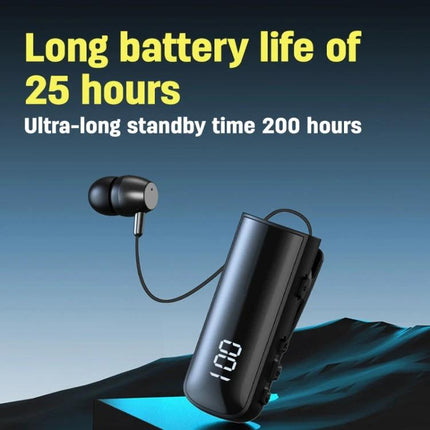 Fineblue Waterproof Bluetooth Lavalier Earpiece For Commuting long battery life 25 hours and 200h standby