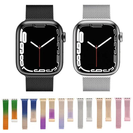 Milanese Fold Buckle Metal Band For Apple Watch 41/45mm