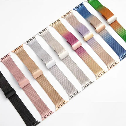 Milanese Fold Buckle Metal Band For Apple Watch 41/45mm