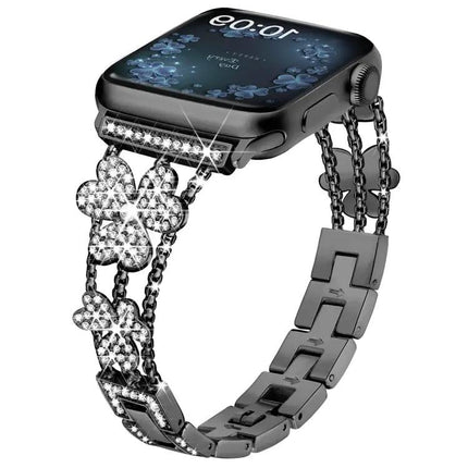 Clover Diamond Metal Adjustable Band For Apple Watch 41/45mm