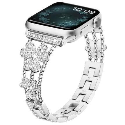 Clover Diamond Metal Adjustable Band For Apple Watch 41/45mm