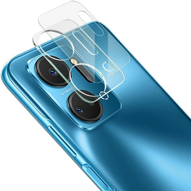 Imak Rear Camera Tempered Glass Protector For Everyday Phone Use clear durable rear lens shield on blue smartphone