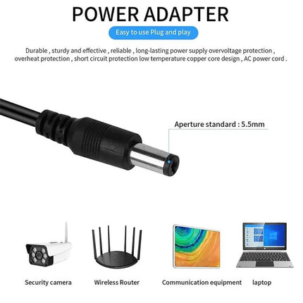 DC Female to DC Male Power Extension Cable for Devices