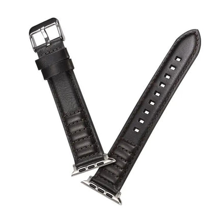 Genuine Oil Wax Leather Watch Band For Apple Watch 38-49mm
