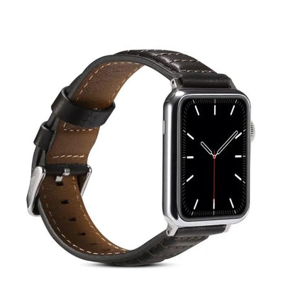 Genuine Oil Wax Leather Watch Band For Apple Watch 38-49mm