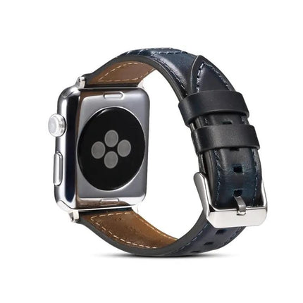 Genuine Oil Wax Leather Watch Band For Apple Watch 38-49mm