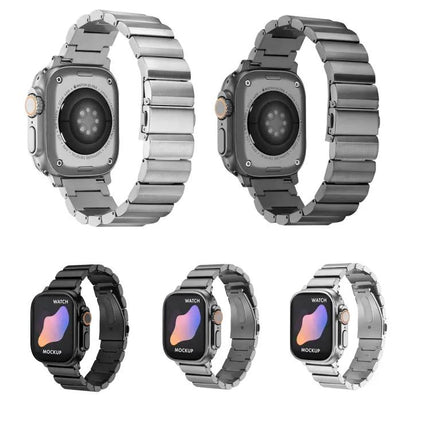 Flat Buckle Titanium Alloy Watch Band For Apple Watch