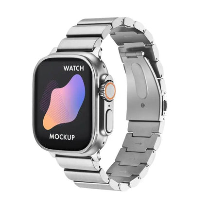 Flat Buckle Titanium Alloy Watch Band For Apple Watch