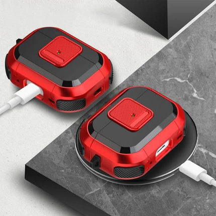Essential Protective Case for AirPods Pro in Daily Life - red rugged charging-friendly protective shell for AirPods Pro