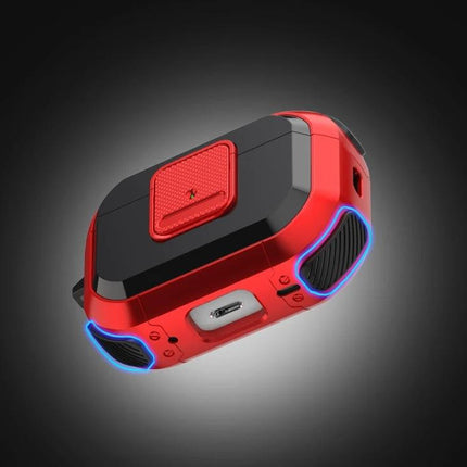 Essential Protective Case for AirPods Pro in Daily Life - rugged red protective shell for commuting, dust and drop protection, easy charging access