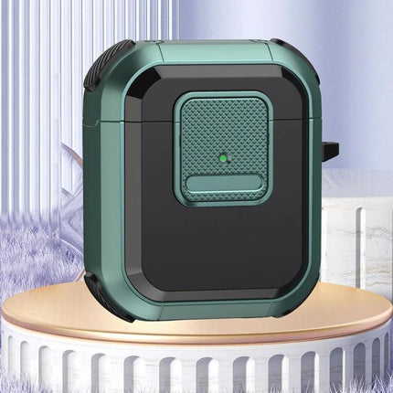 Essential Protective Case for Earphones in Everyday Scenarios - durable TPU PC compact green rugged earphone case protecting from dust scratches impacts