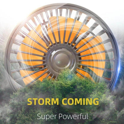 Car Three-Head Fan, 360-Degree Rotating For On-The-Go Cooling - compact portable car fan with powerful three-head airflow for cabin cooling