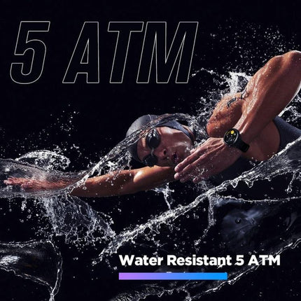 Zeblaze Stratos 2 Lite for Daily Fitness and Health Monitoring - swimmer wearing watch showcasing 5 ATM water resistance