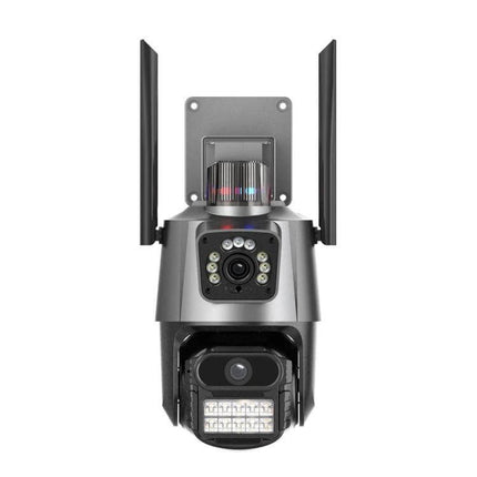 AI Security Camera for Home Monitoring with Human Detection, 2MP bullet + spherical spliced to 4MP, outdoor wall mount