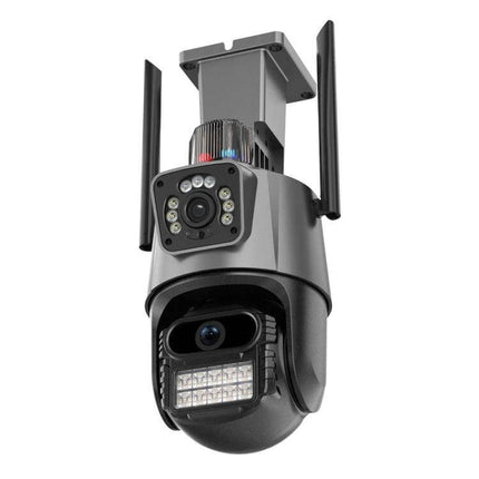 AI Security Camera for Home Monitoring with Human Detection 4MP dual-lens outdoor bullet and spherical camera with night LEDs