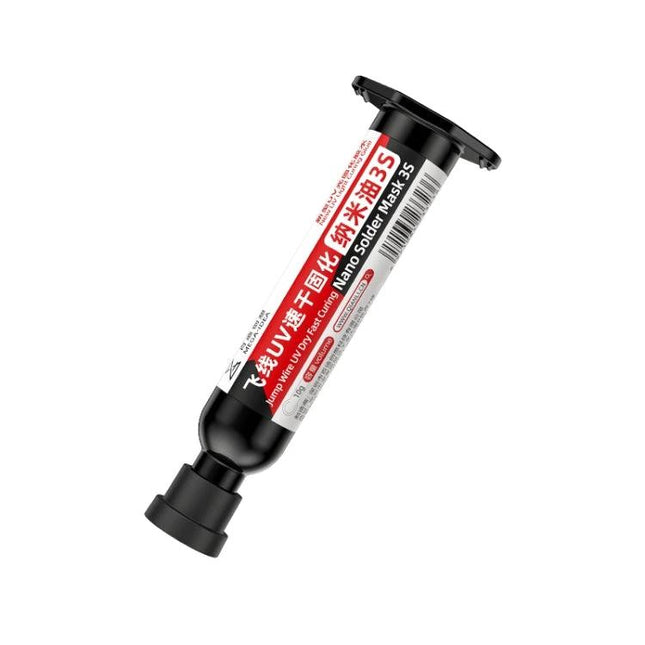 Qianli MEGA-IDEA Nano Solder Mask UV-Curing Glue for Repairs tube for precise PCB and connector repairs, ultra-fast curing