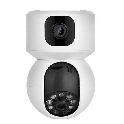 YT66 Wireless Smart PTZ Camera for Home Security Monitoring white dome camera showing lens and IR LEDs for indoor remote monitoring