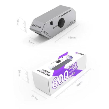 Compact Portable UV Curing Lamp for Electronics Repairs - small handheld UV lamp with 600mAh box for phone and toy adhesive curing