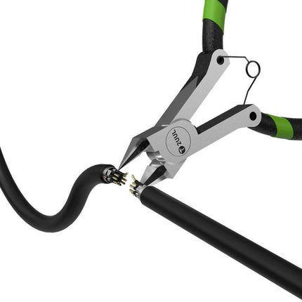 2UUL Precision Plier Cutter for Phone and Electronics Repair - close-up of plier cutting small electronic wire with ergonomic handles