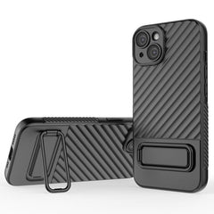 Wavy Pattern TPU Phone Case with Lens Protector for iPhone 15 Plus, Series 2