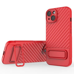 Wavy Pattern TPU Phone Case with Lens Protector for iPhone 15 Plus, Series 2