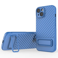 Wavy Pattern TPU Phone Case with Lens Protector for iPhone 15 Plus, Series 2