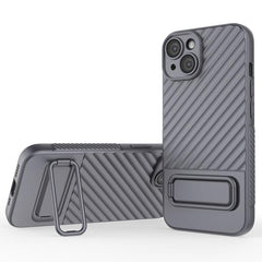 Wavy Pattern TPU Phone Case with Lens Protector for iPhone 15 Plus, Series 2