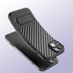 Wavy Pattern TPU Phone Case with Lens Protector for iPhone 15 Plus, Series 2