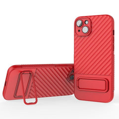 Wavy Pattern TPU Phone Case with Lens Protector for iPhone 15 Plus, Series 2