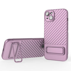 Wavy Pattern TPU Phone Case with Lens Protector for iPhone 15 Plus, Series 2