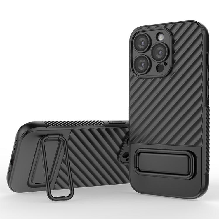 Wavy Pattern TPU Phone Case with Lens Protector for iPhone 15 Plus, Series 2