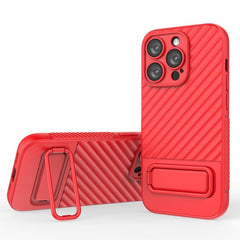 Wavy Pattern TPU Phone Case with Lens Protector for iPhone 15 Plus, Series 2