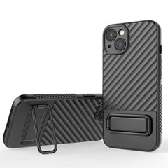 Wavy Pattern TPU Phone Case with Lens Protector for iPhone 15 Plus, Series 2