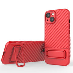 Wavy Pattern TPU Phone Case with Lens Protector for iPhone 15 Plus, Series 2