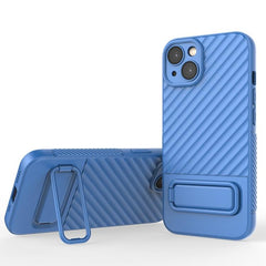 Wavy Pattern TPU Phone Case with Lens Protector for iPhone 15 Plus, Series 2