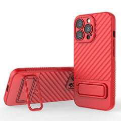 Wavy Design TPU Phone Case with Lens Protection Film for iPhone 15 Pro Max