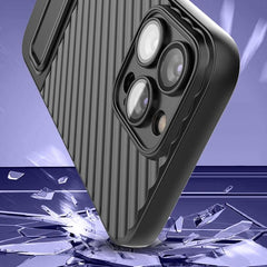 Wavy Design TPU Phone Case with Lens Protection Film for iPhone 15 Pro Max