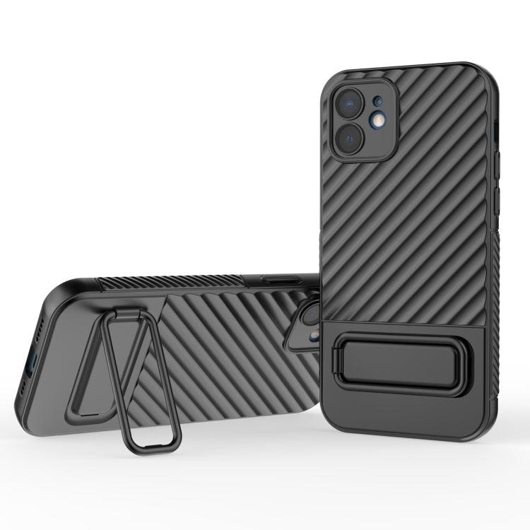 Funda para teléfono de TPU con textura ondulada y película para lentes, serie 1