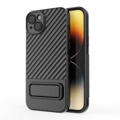 Wavy Pattern TPU Phone Case with Lens Protector for iPhone 15 Plus, Series 2