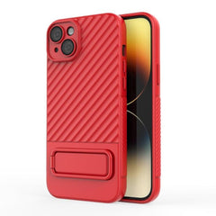 Wavy Pattern TPU Phone Case with Lens Protector for iPhone 15 Plus, Series 2