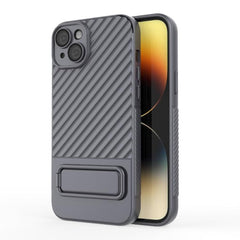 Wavy Pattern TPU Phone Case with Lens Protector for iPhone 15 Plus, Series 2