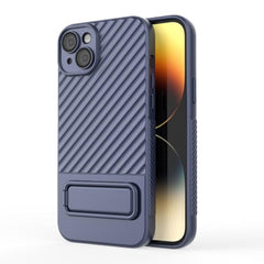 Wavy Pattern TPU Phone Case with Lens Protector for iPhone 15 Plus, Series 2